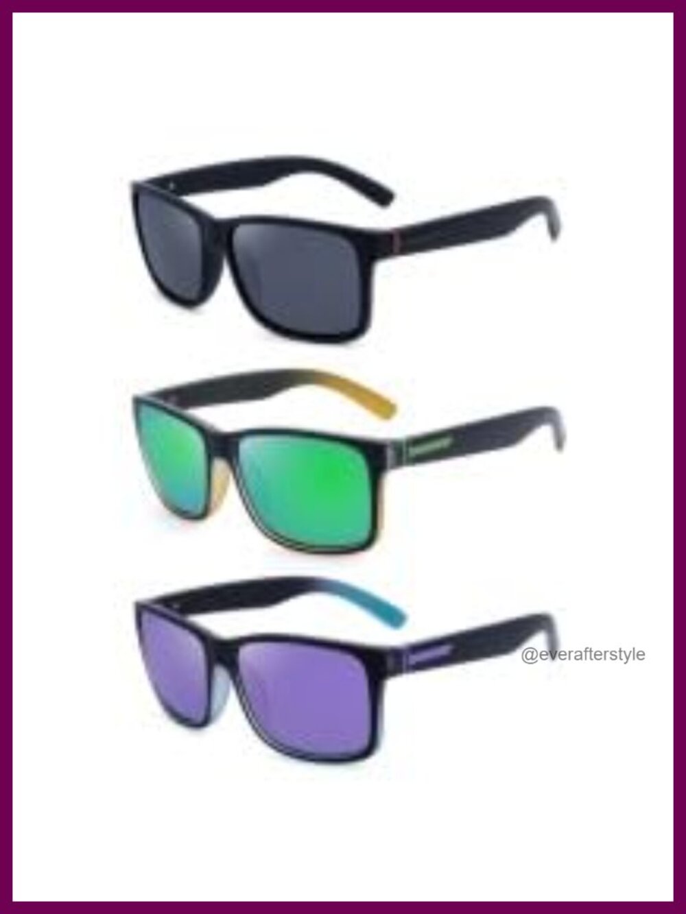 Oversized Square Polarized Sunglasses UV400 Full Frame Unisex Retro